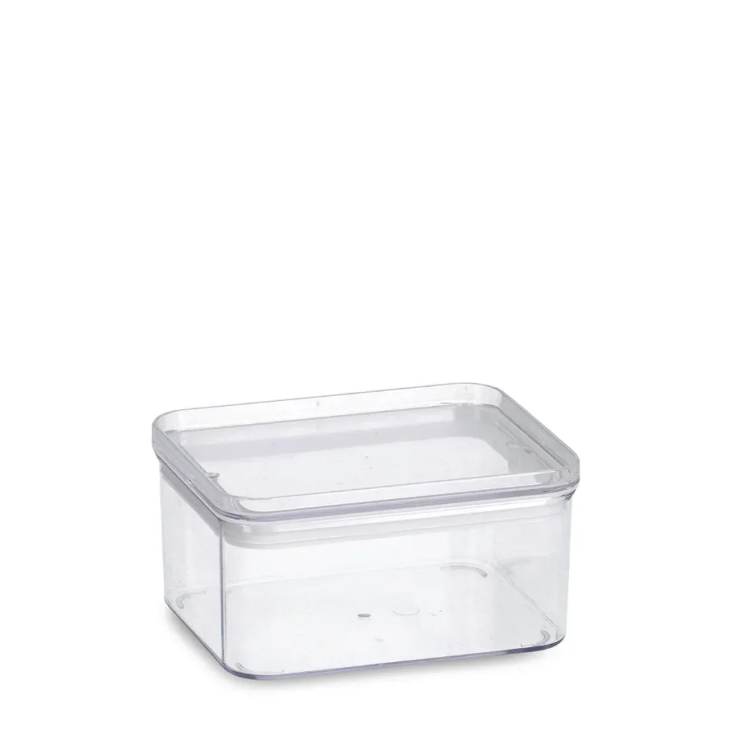 Storage container set, 3-piece, plastic, transparent