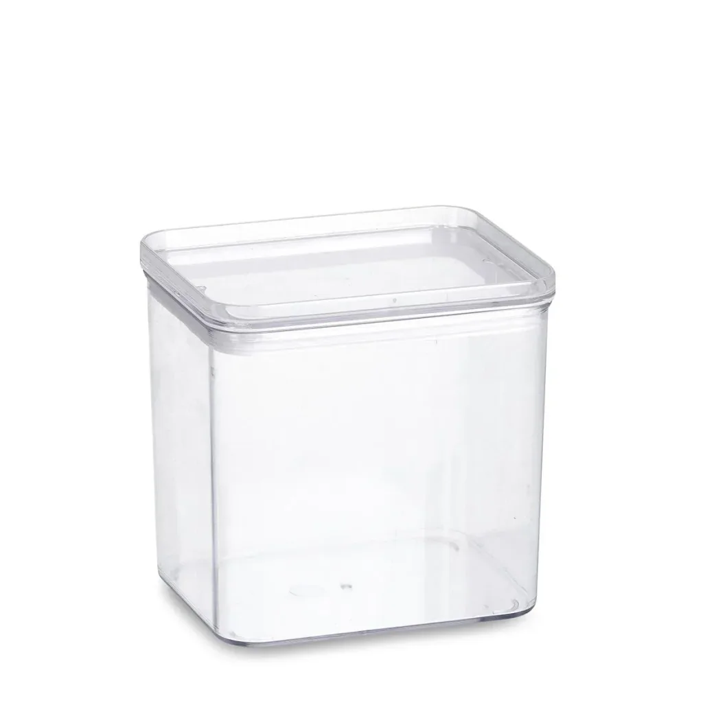 Storage container set, 3-piece, plastic, transparent