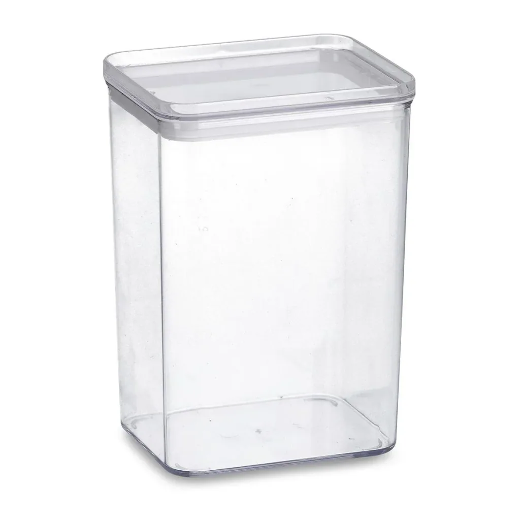 Storage container set, 3-piece, plastic, transparent