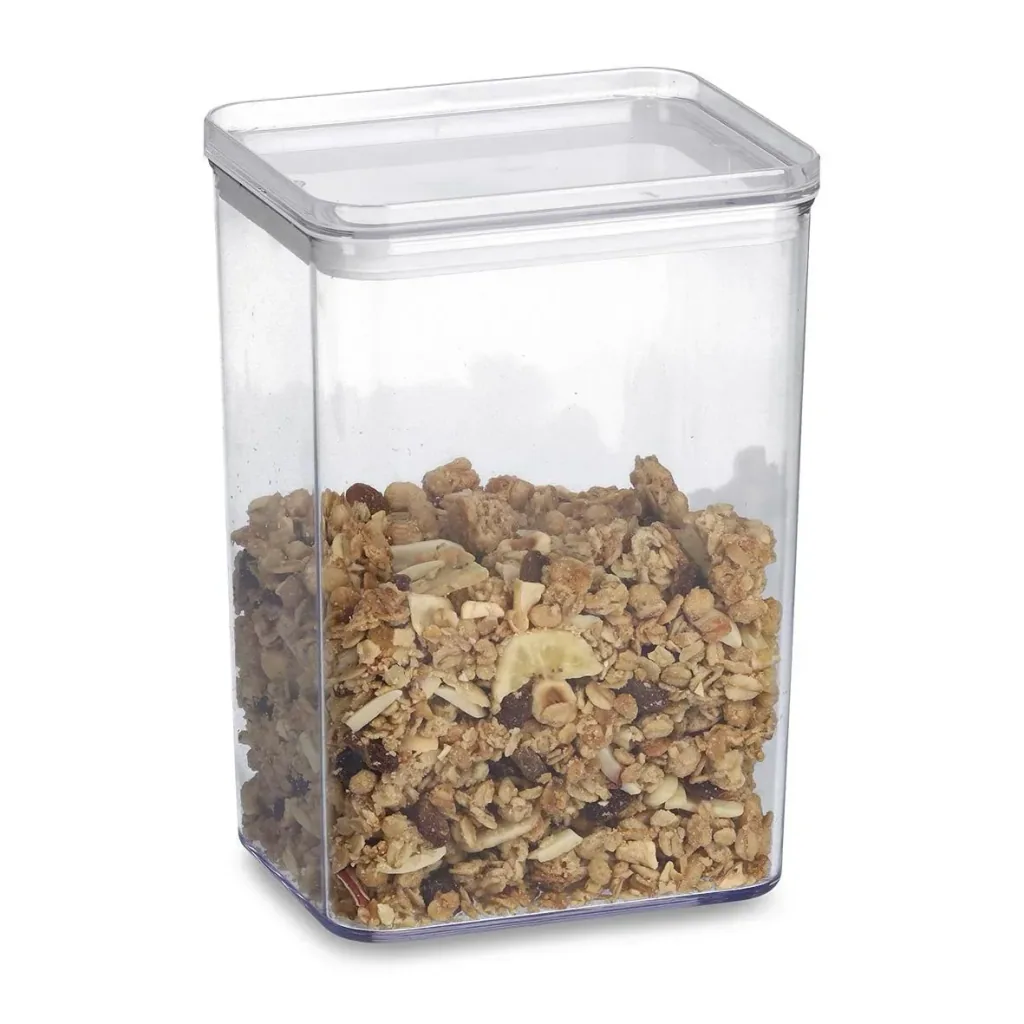 Storage container set, 3-piece, plastic, transparent