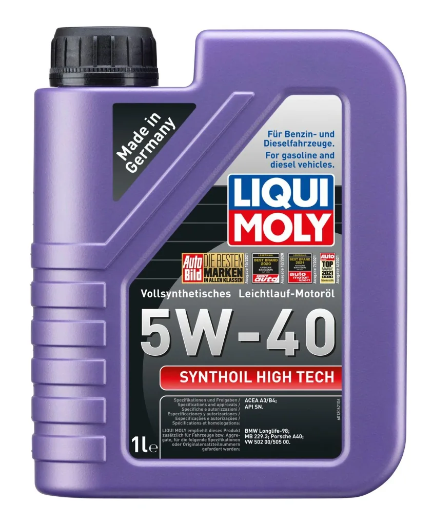 Fully synthetic low-friction engine oil, Synthoil High Tech 5W-40, 5 liters