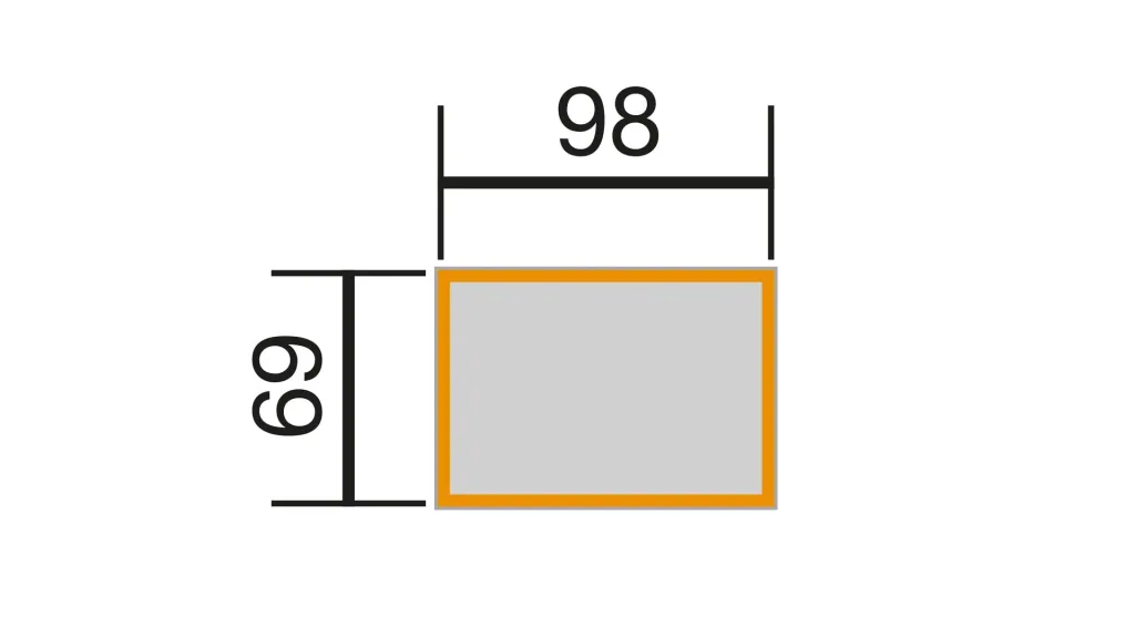 Modular raised bed, wall thickness 21 mm, anthracite, 100 x 71 x 69 cm