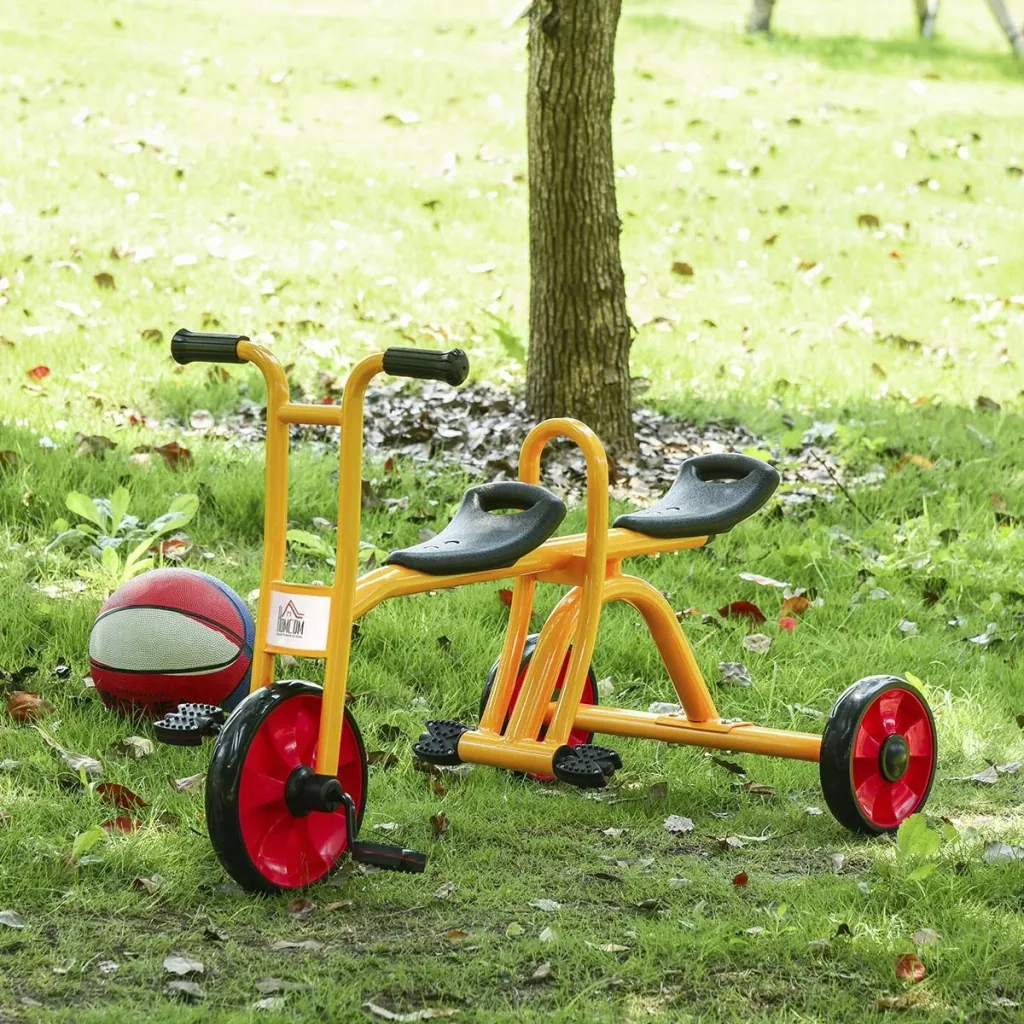 Tricycles for 2 children 3-5 years children's balance bike with large tires children's vehicle boys girls steel plastic multi-colored