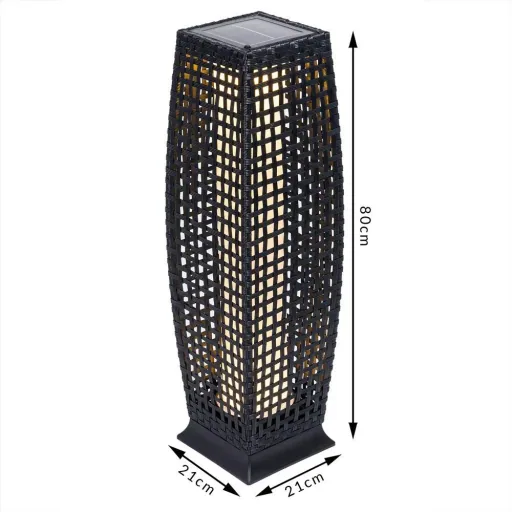 Solar garden light Polyrotan 25 LED 80cm