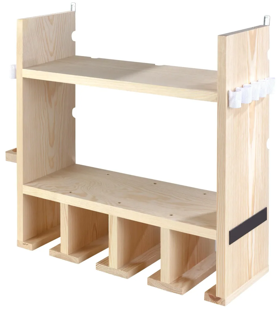 Universal wooden wall shelf