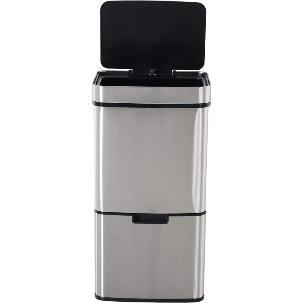 Waste bin with sensor silver