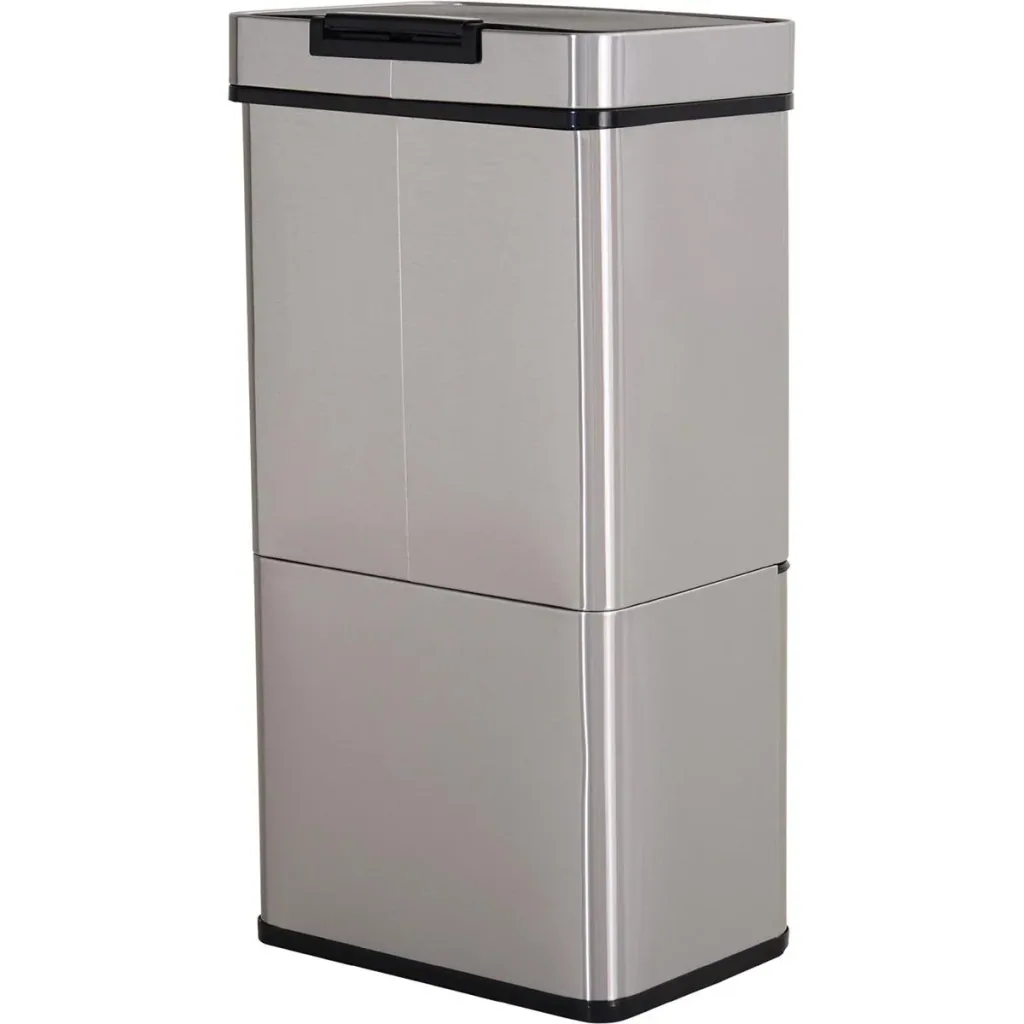Waste bin with sensor silver