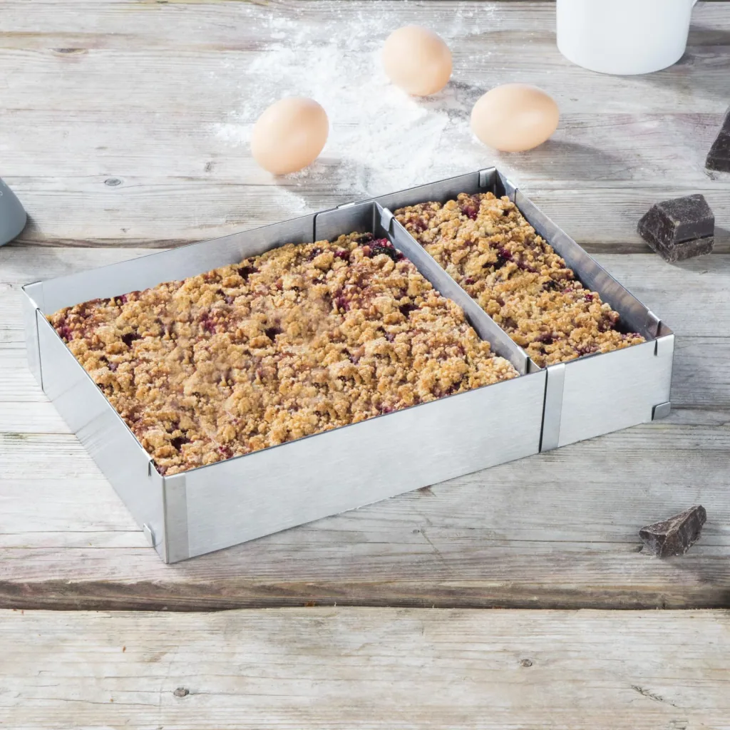 Stainless steel baking frame with inner divider