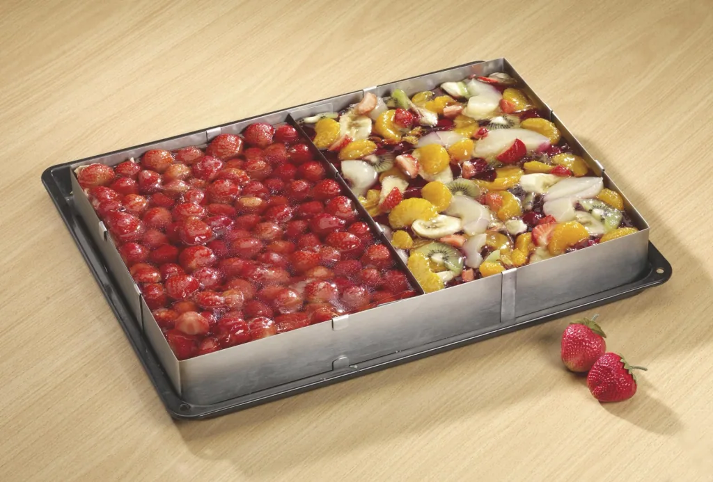 Stainless steel baking frame with inner divider