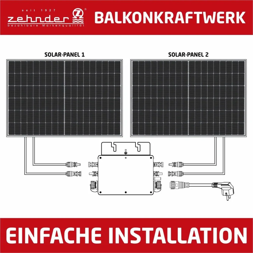 Premium balcony power system 600 watts, plug-in ready