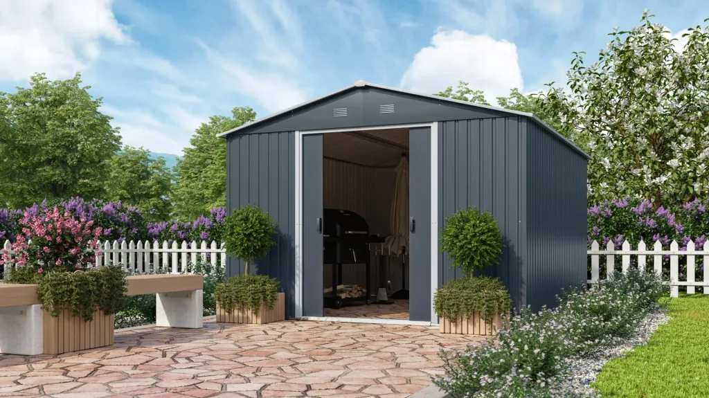 Tool shed Dresden II 1012, slate/cream