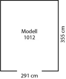 Tool shed Dresden II 1012, slate/cream