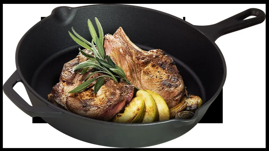 2-in-1 reversible grill plate + cast iron pan