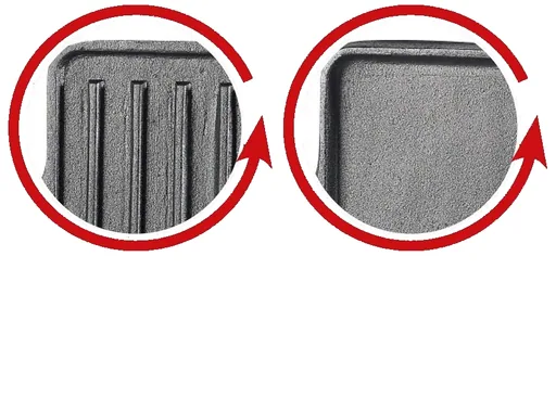 2-in-1 reversible grill plate + cast iron pan