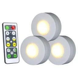 LED lights with remote control – set of 3