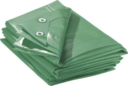 PE tarpaulin, 2 x 3 m with garden bag "Big Bag" - 80 liters and bypass garden shears