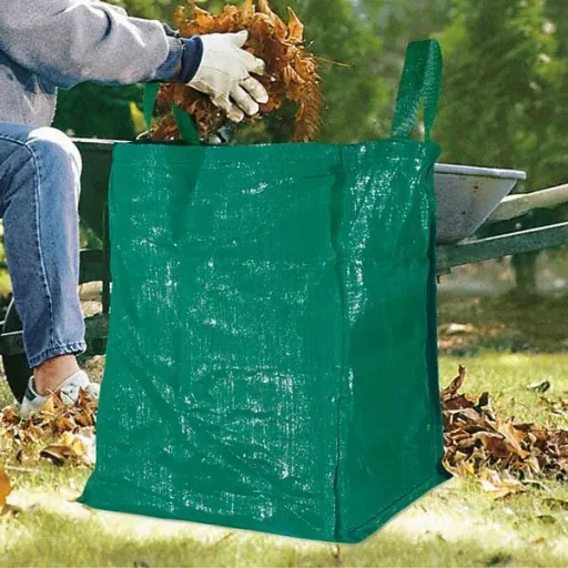 PE tarpaulin, 2 x 3 m with garden bag "Big Bag" - 80 liters and bypass garden shears
