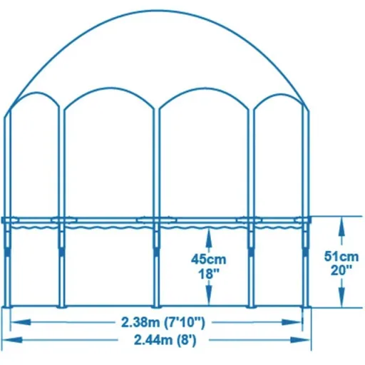 Splash-in-Shade paddling pool - Ø 244 cm (14.5")
