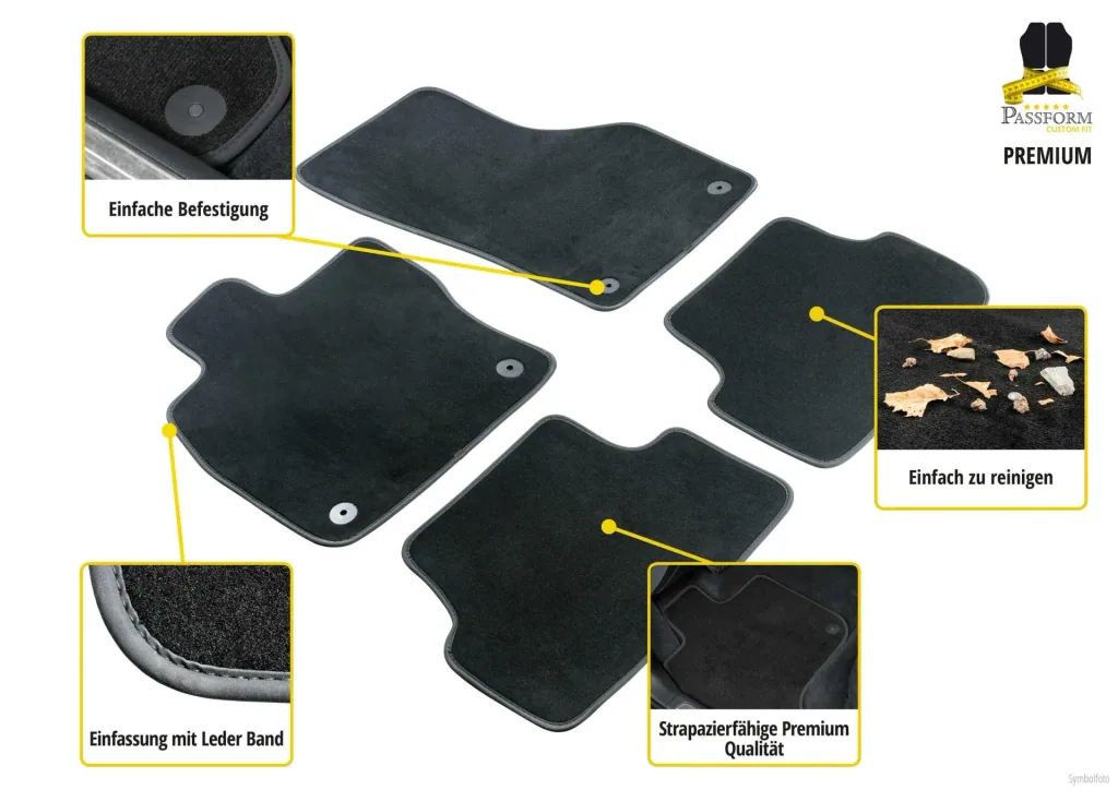 Fitted premium floor mats for Peugeot 108 built 07/2014 - today