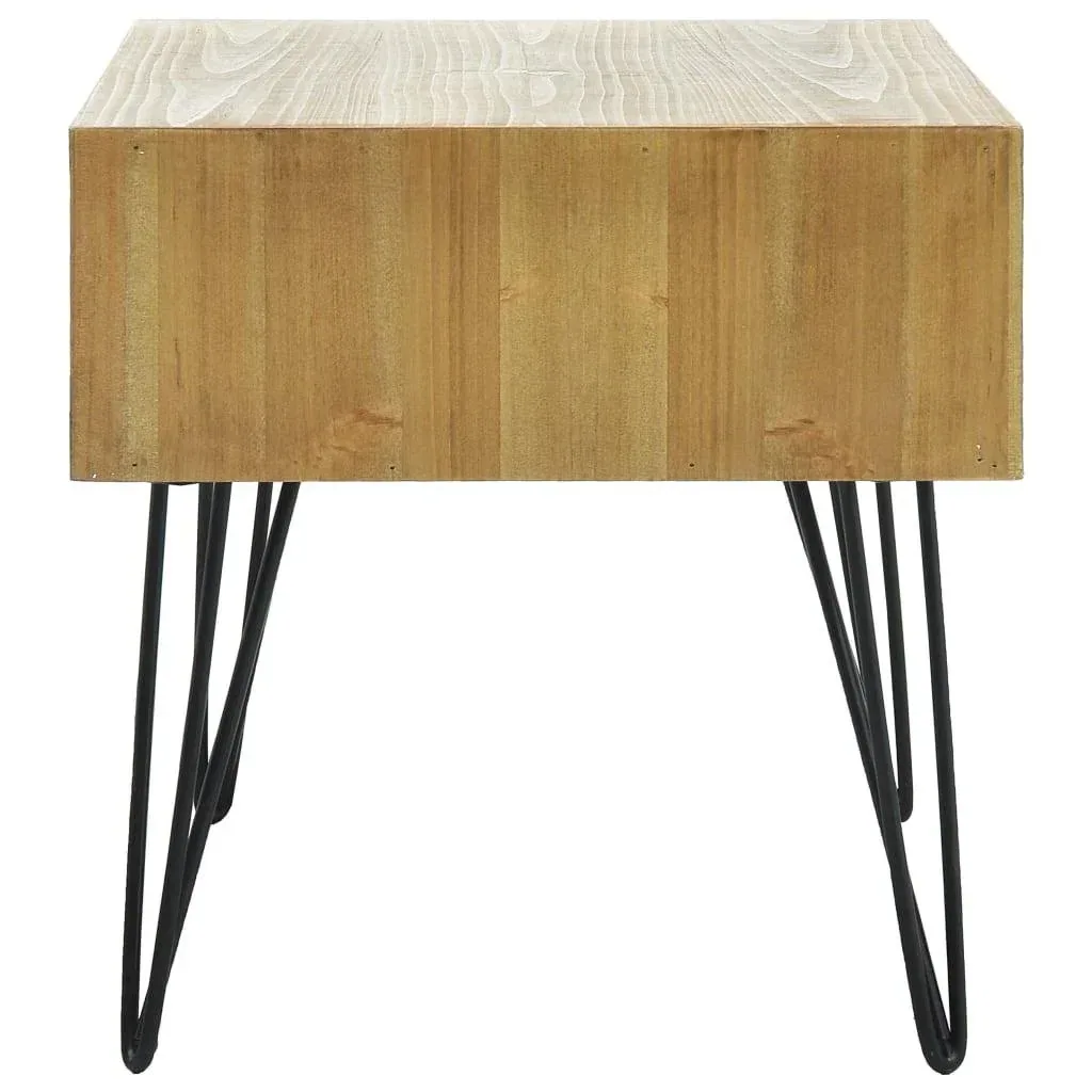 Coffee table with 2 drawers 80x40x40.5 cm processed wood brown