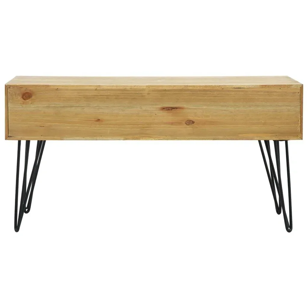 Coffee table with 2 drawers 80x40x40.5 cm processed wood brown