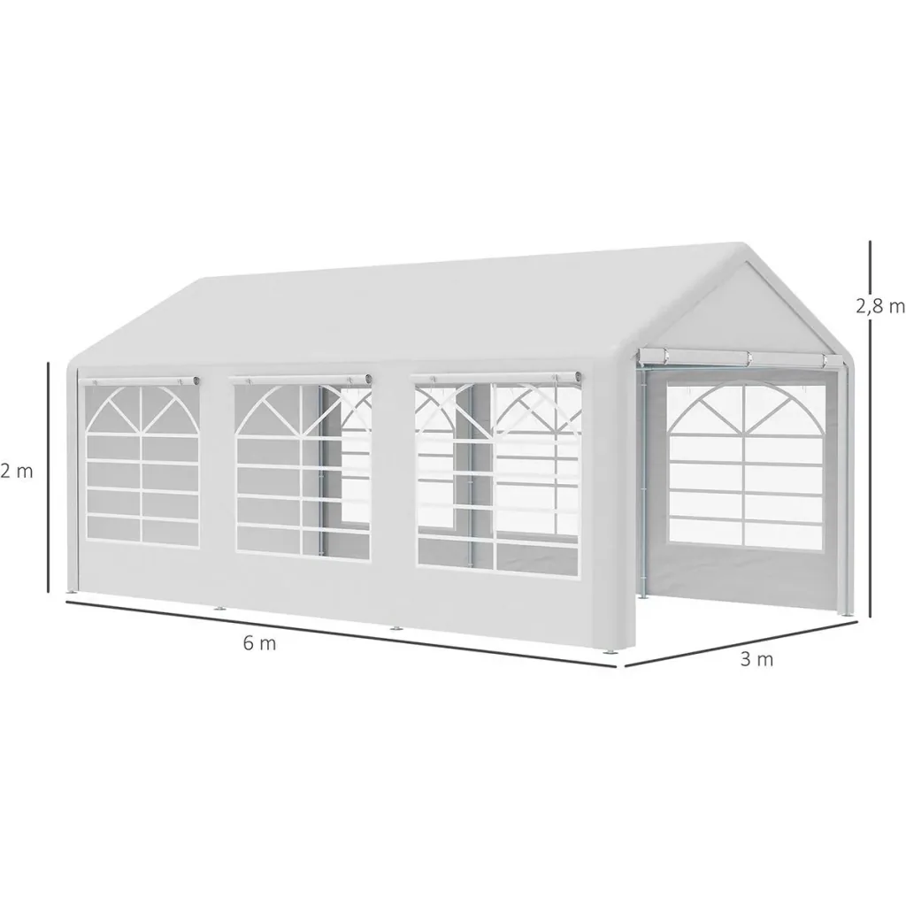 Pavilion party tent 3x6m garden fe