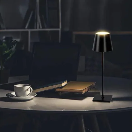 VT-7703 Table Lamp - 3000K - Dimmable via Touch - Rechargeable - Black