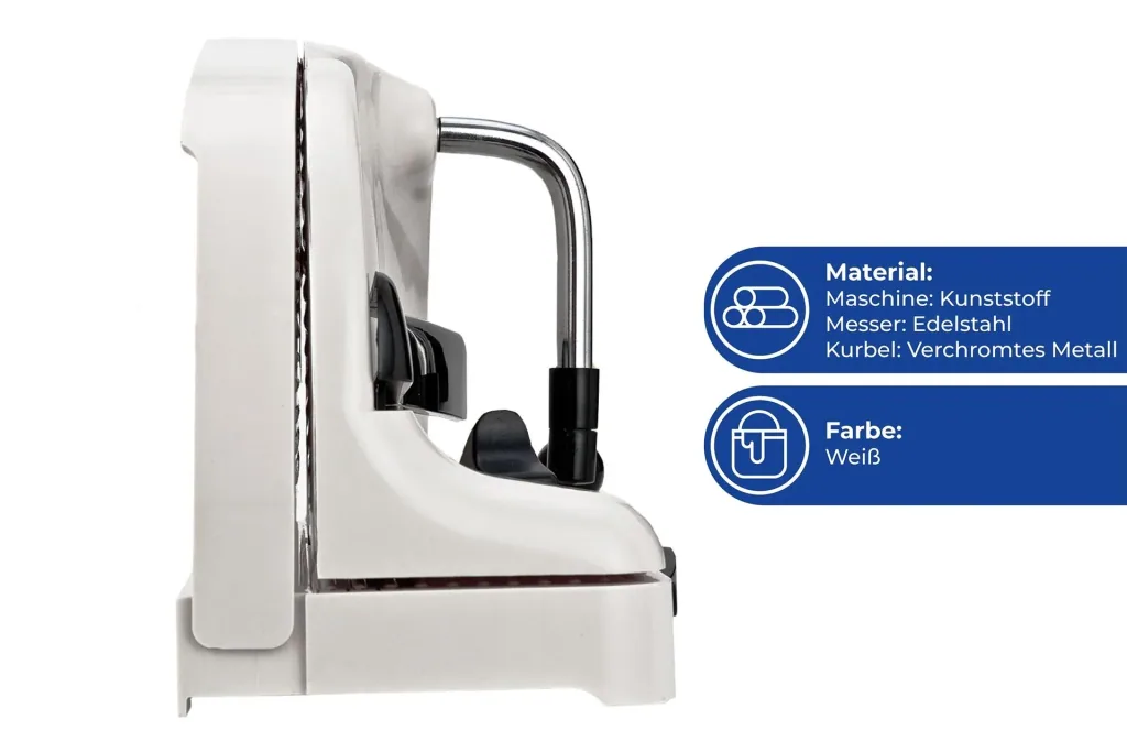 Bread slicer with hand crank