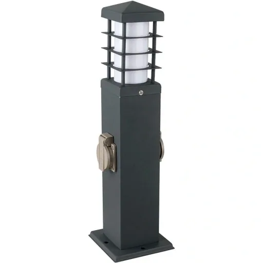 VT-1156-2 Garden pole with 2 sockets and lighting - IP44