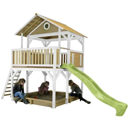 Simba Play Tower Brown/White - Lime Green Sledge