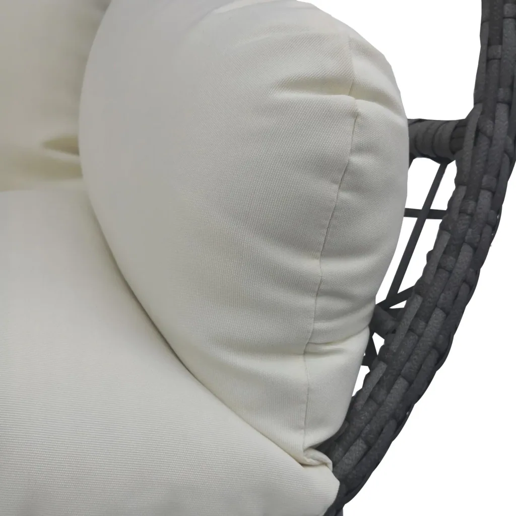 Garden hanging chair "Kuba" - anthracite/white