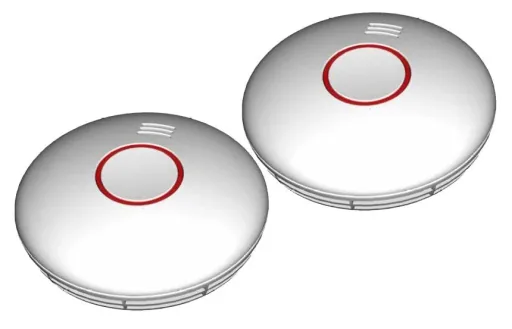 Wireless smoke detector CC-80 with integrated heat detector - set of 2