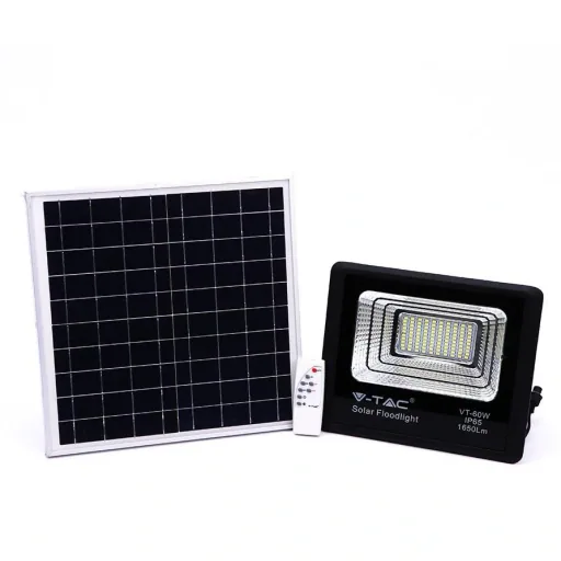 VT-60W solar spotlight with separate solar panel - 20W - 1650 lumens - 4000K - solar energy
