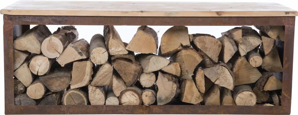 Wood storage bench Tyr