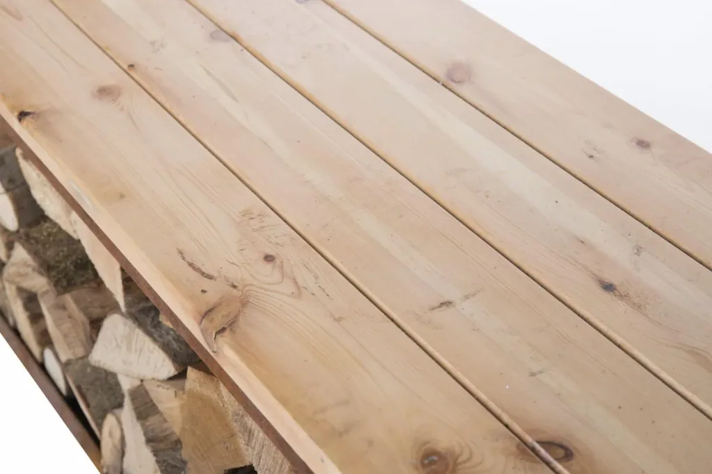 Wood storage bench Tyr