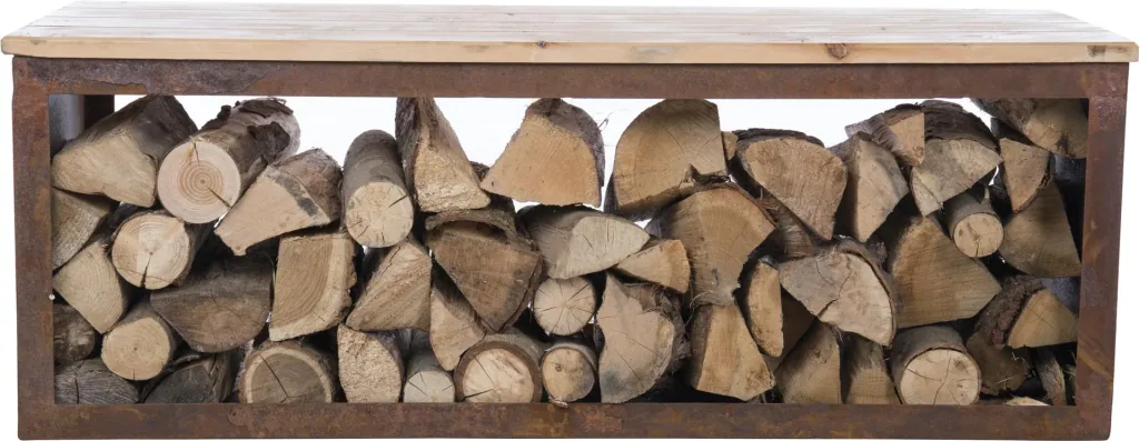 Wood storage bench Tyr