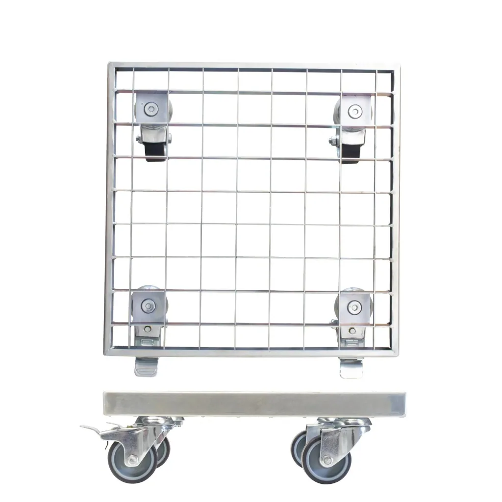Multi Roller MR 7015, 29 x 29 x 9.5 cm, soft wheels Ø 50 mm, roller bearings, 2 brakes, grid, load capacity 200 kg
