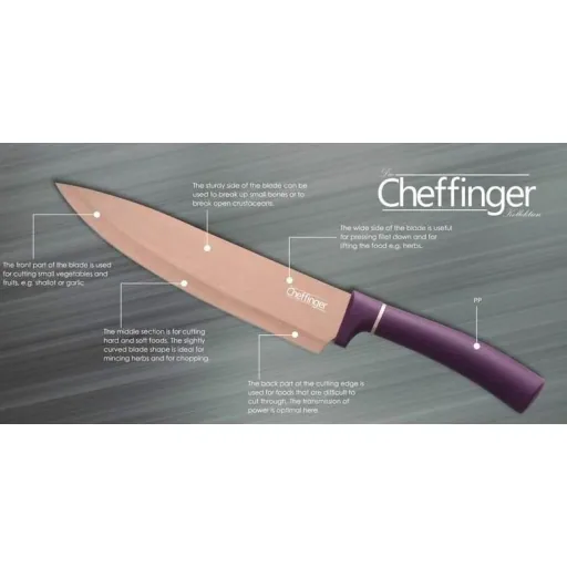 6-piece knife set - with peeler and box - Gold Edition
