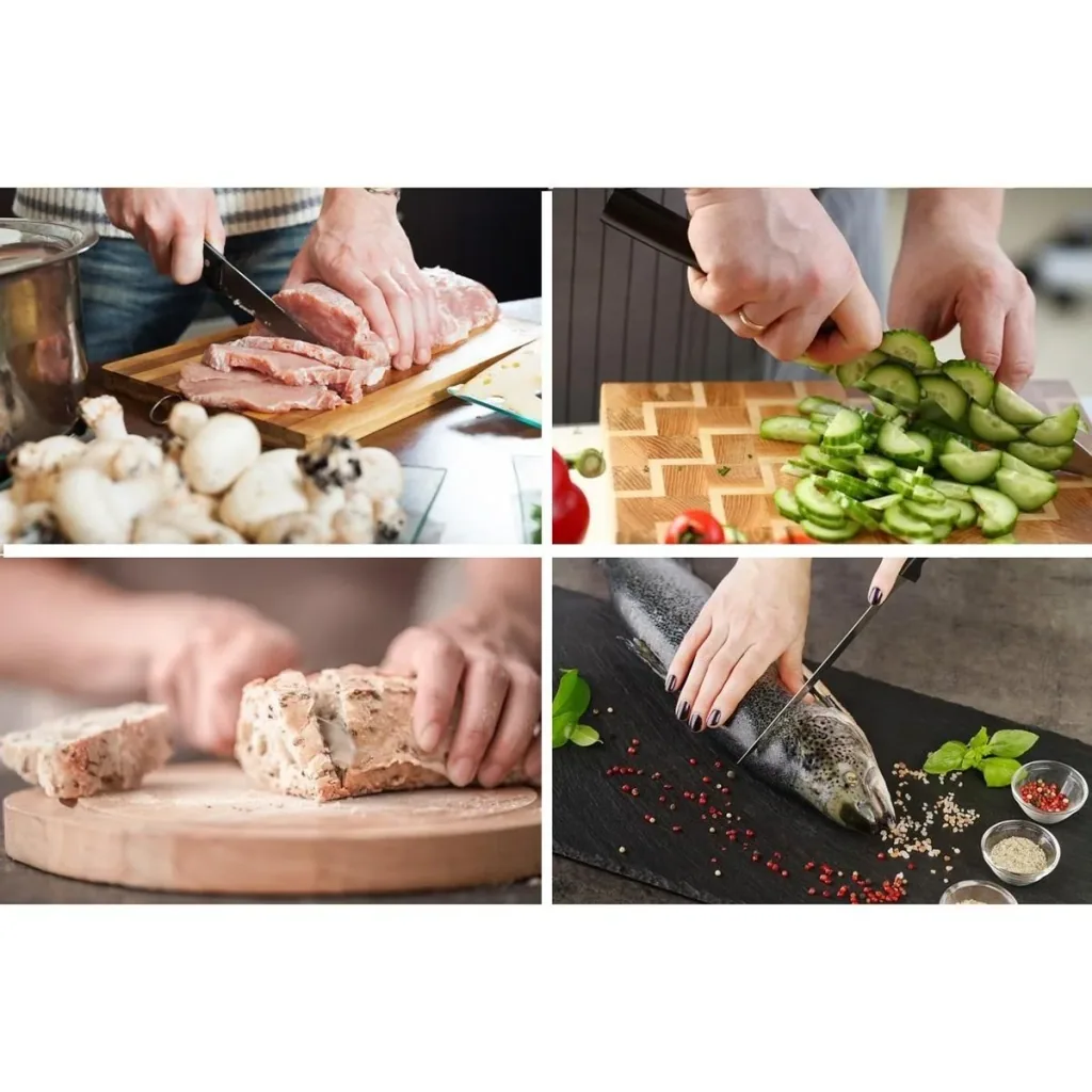 6-piece knife set - with peeler and box - Gold Edition