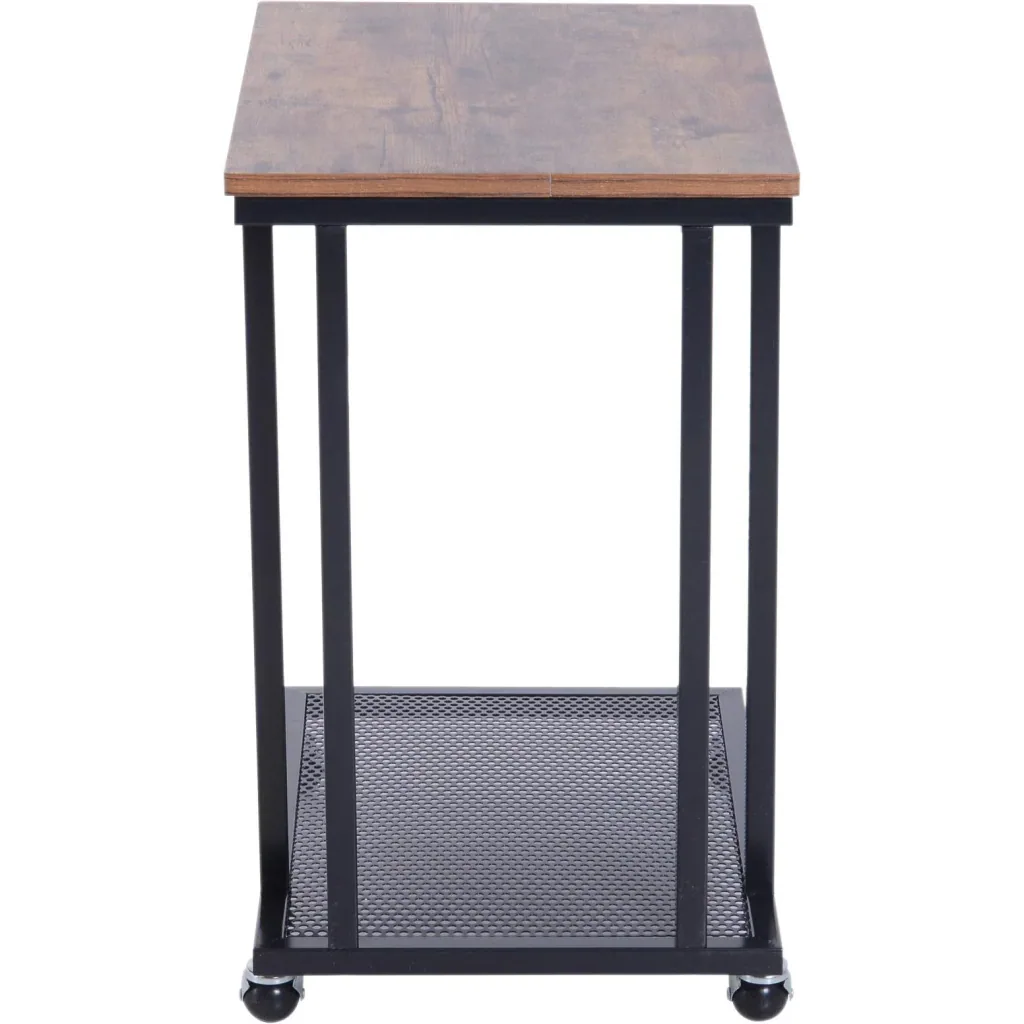 Rollable C-shaped side table