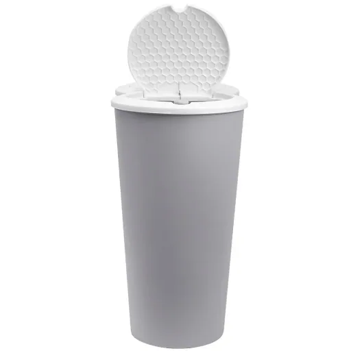 Double bucket for waste separation - plastic grey 2x25L