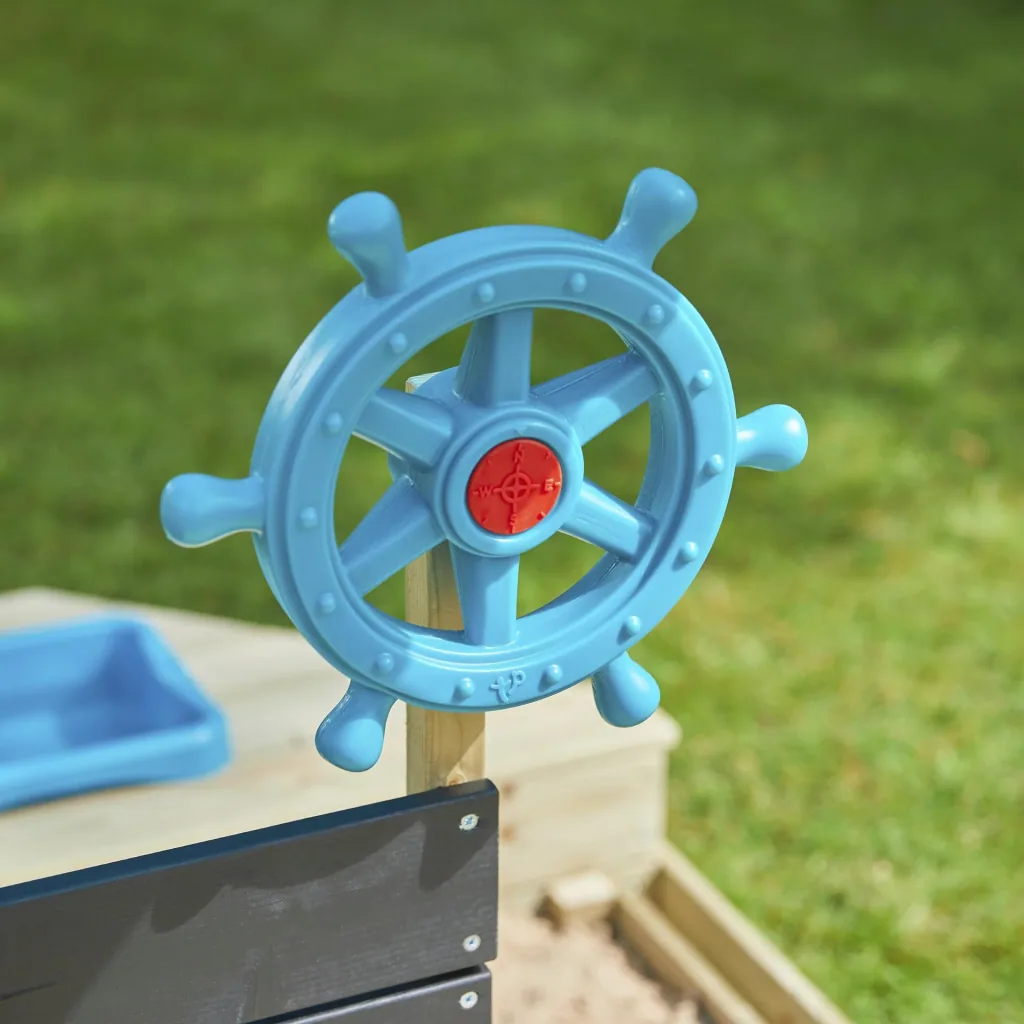 Wooden sandpit children's play boat AHOY