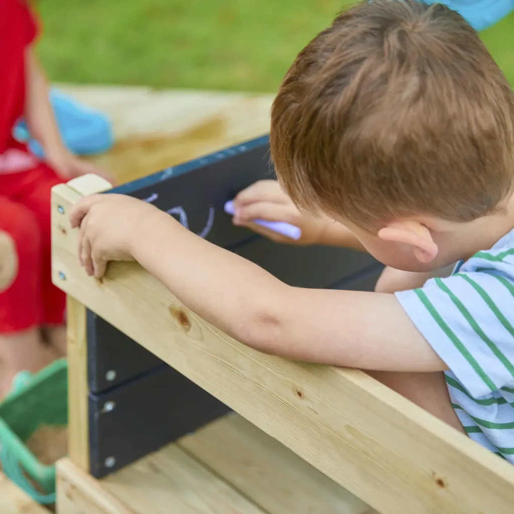 Wooden sandpit children's play boat AHOY