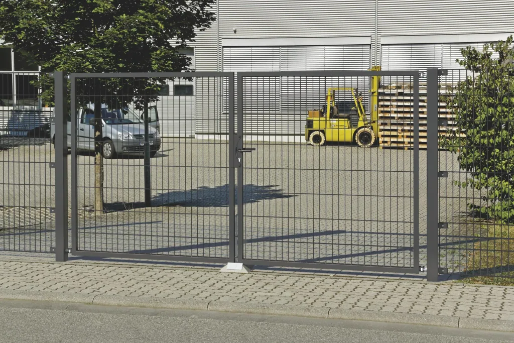 Double rod mesh fence complete set, anthracite, height 100 cm, length 26 m