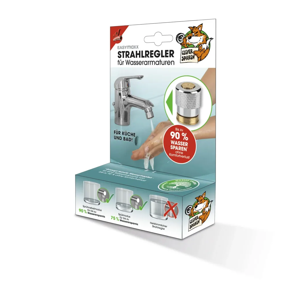 Aerator for water fittings, for kitchen and bathroom