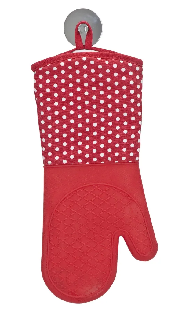 Oven gloves silicone red 1 pair