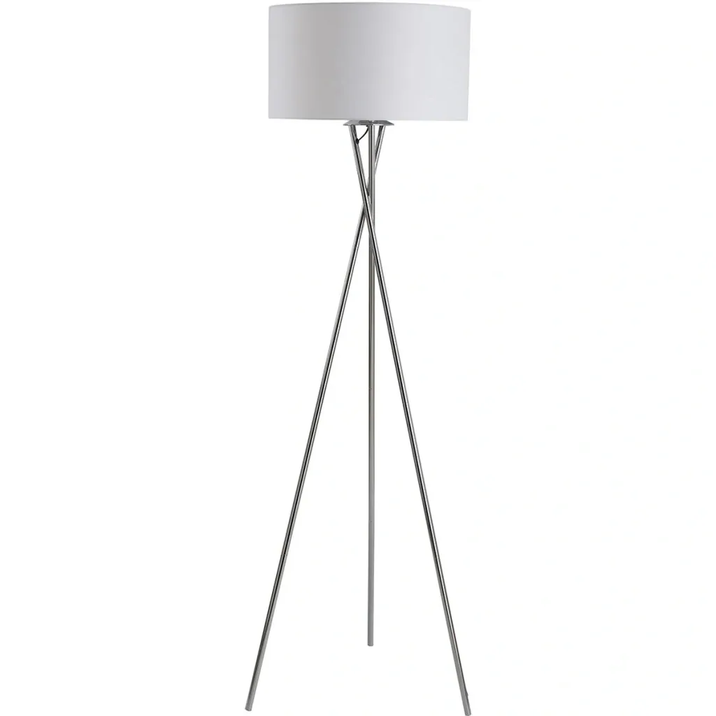 Floor lamp with fabric shade
