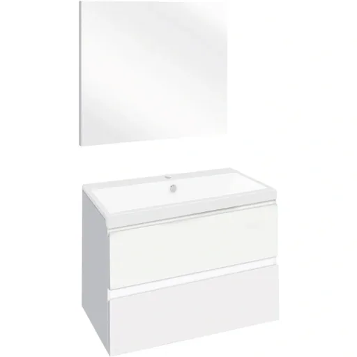 Concept bathroom furniture with mirror 60cm - White/White
