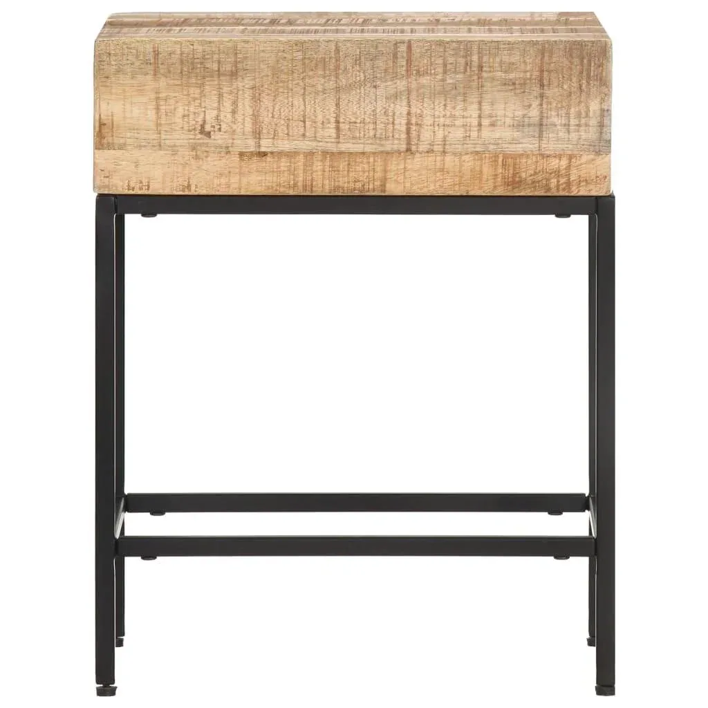 Side table 40x30x50 cm solid mango wood raw