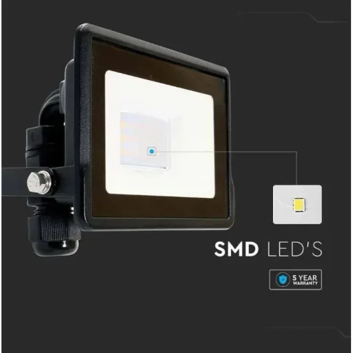 VT-118 LED Floodlight - 10 W - 735 Lm - 6500K - Black